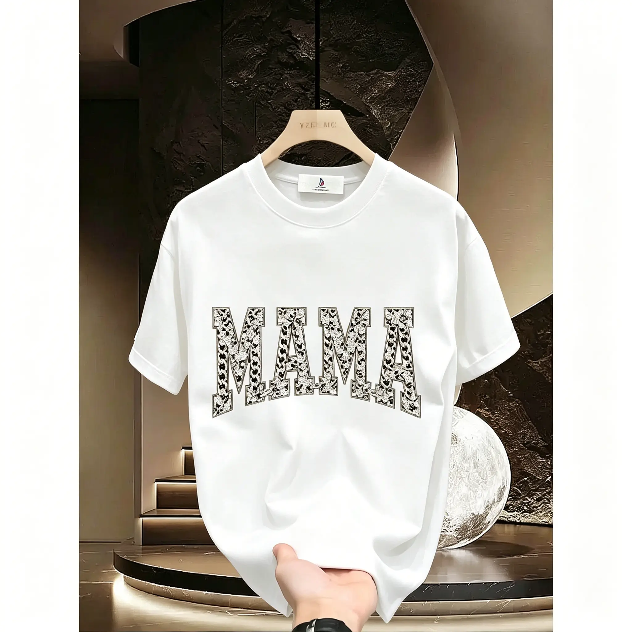 :Rhinestone Chain Sparkly Mama T-Shirt |   Glam Glitter Mom Shirt |   Perfect Party Gift |   Soft Comfortable Women's T-Shirt