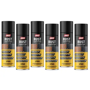 LAUCO Rust Converter Spray 13oz Pack of 6, Fast Dry Rust Remover & Converter, Converts Rust to Protective Black Coating, Anti-Corrosion Metal Treatment for Automotive, Tools & Steel Surfaces