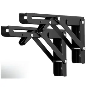 Stainless Steel Shelf Bracket Set, Foldable Desk Organizer for DIY Projects, Space Saving Storage Solution, Adjustable Shelf Rack