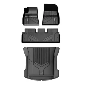 Lasfit fit for 2017-2020 Tesla Model 3 Floor Mats TPE Material Floor Mats or Cargo Mat or Trunk Well Mat