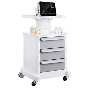 4-Tier Lab Carts Mobile Medical Cart With 3 Drawers And 1 Top Tray White ABS Material Trolley Storage Cart Lab Rolling Cart With 4 Silent Wheels For Lab Clinic Hospital Salon Office