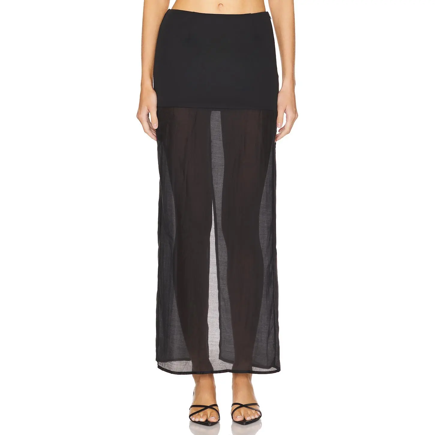 SNDYS Chloe Sheer Skirt in Black