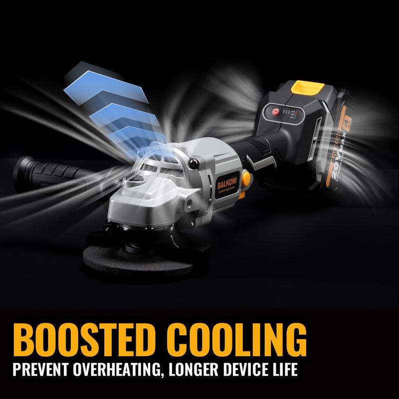 Brushless Motor Angle Grinder Cordless With Battery And Extensive Accessories, A Multi-purpose Machine, No Load Speed: 9000r/min, Three Adjustable Speed Settings, And A Compact Design, Perfect For Grinding And Polishin