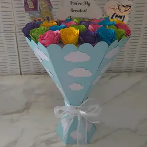 Up Theme Bouquet -  Paper Roses Rosas De Papel  Decor Decorative Flower Gift