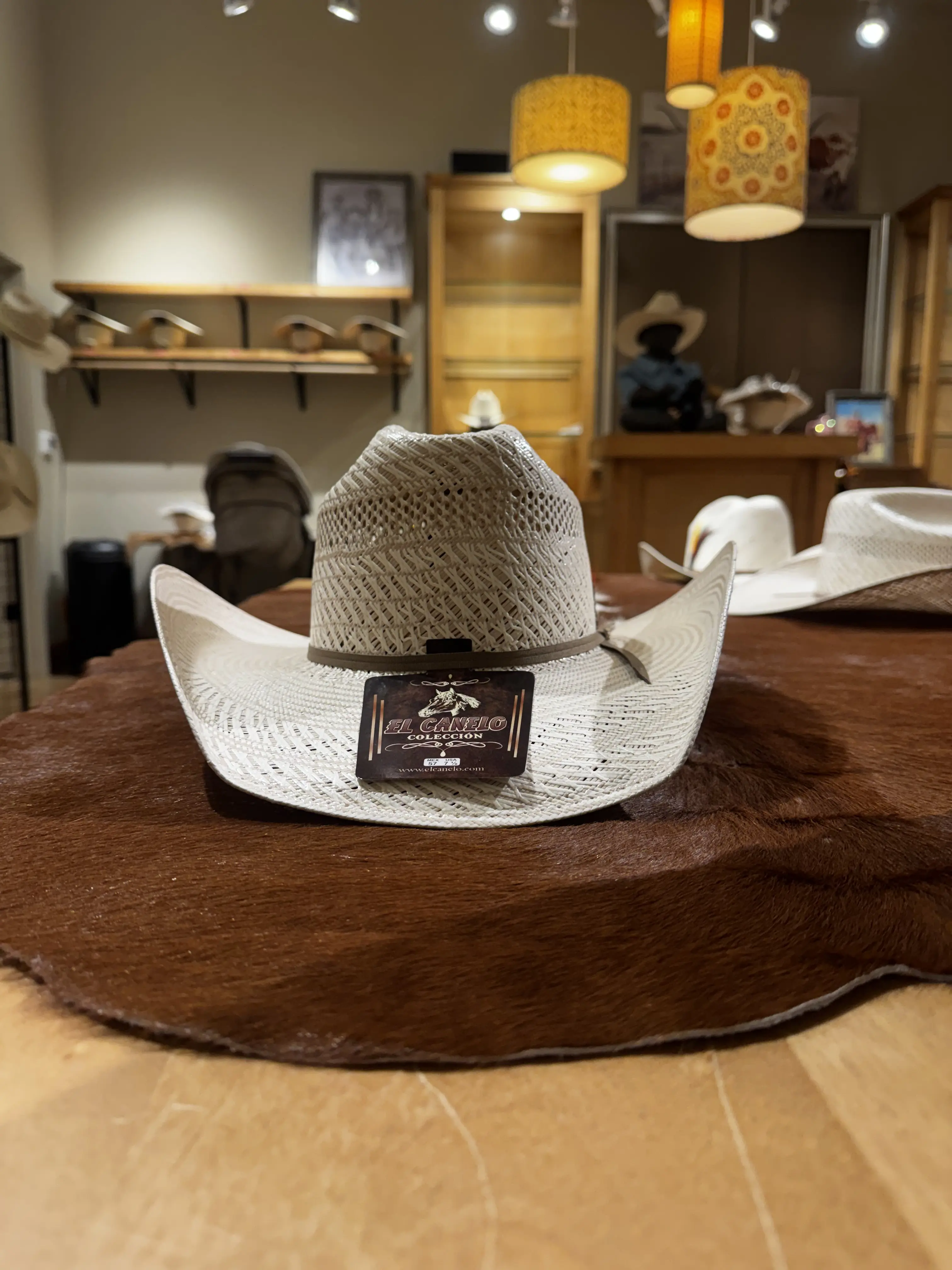 EL CANELO COLLECTION JAPONES SOMBRERO-JAPANESE SHANTUNG STRAW HAT