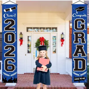 2026 Graduation Banner, 71x12 Inches, Blue, Perfect for Graduation Party Decorations, Congratulations Banner for Special Occasions