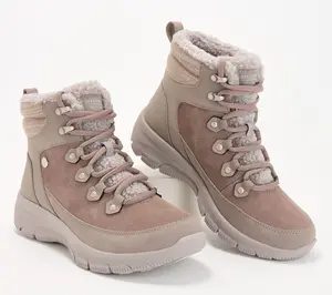 Martha Stewart x Skechers Suede Lace-Up Boots - Easy Going