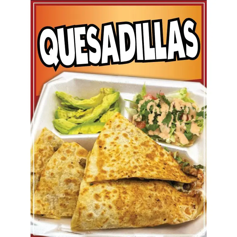 Quesadillas Decal Window Sticker Mexican Food Truck Concession Vinyl Restaurant Quesadilla #4