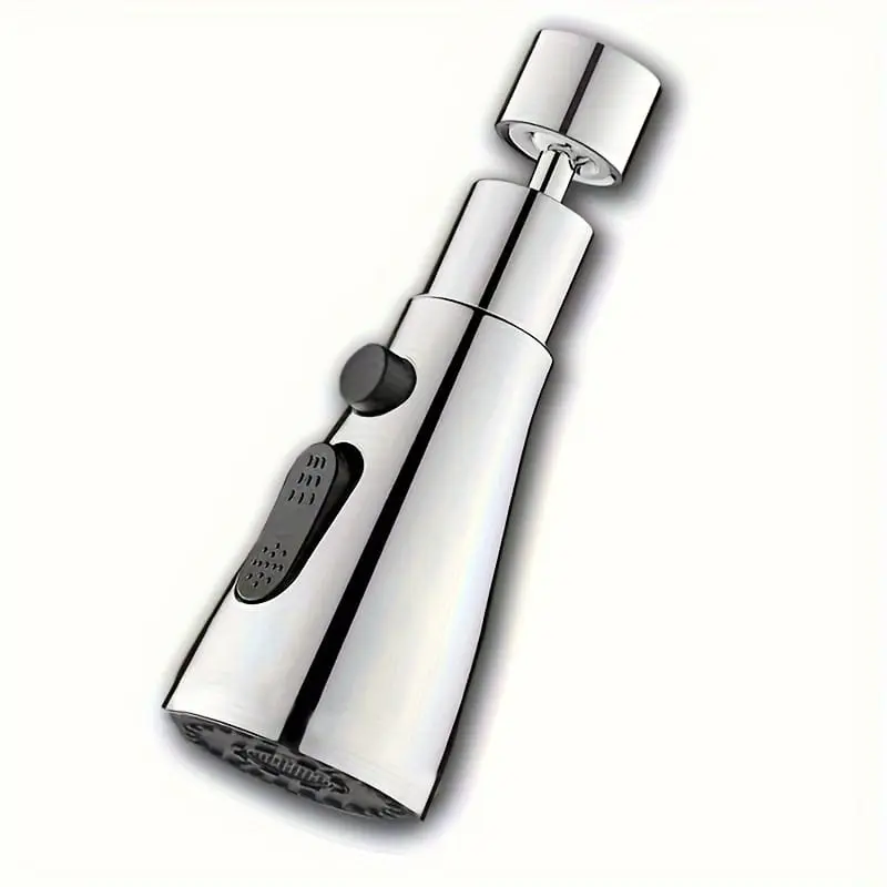 3-Mode Kitchen Faucet Sprayer Attachment, 360° Rotatable Design Replacement Spray Head with Splash-Guard Shower Spout, Water-Saving Sink Faucet Sprayer for Pull-Out Kitchen Taps