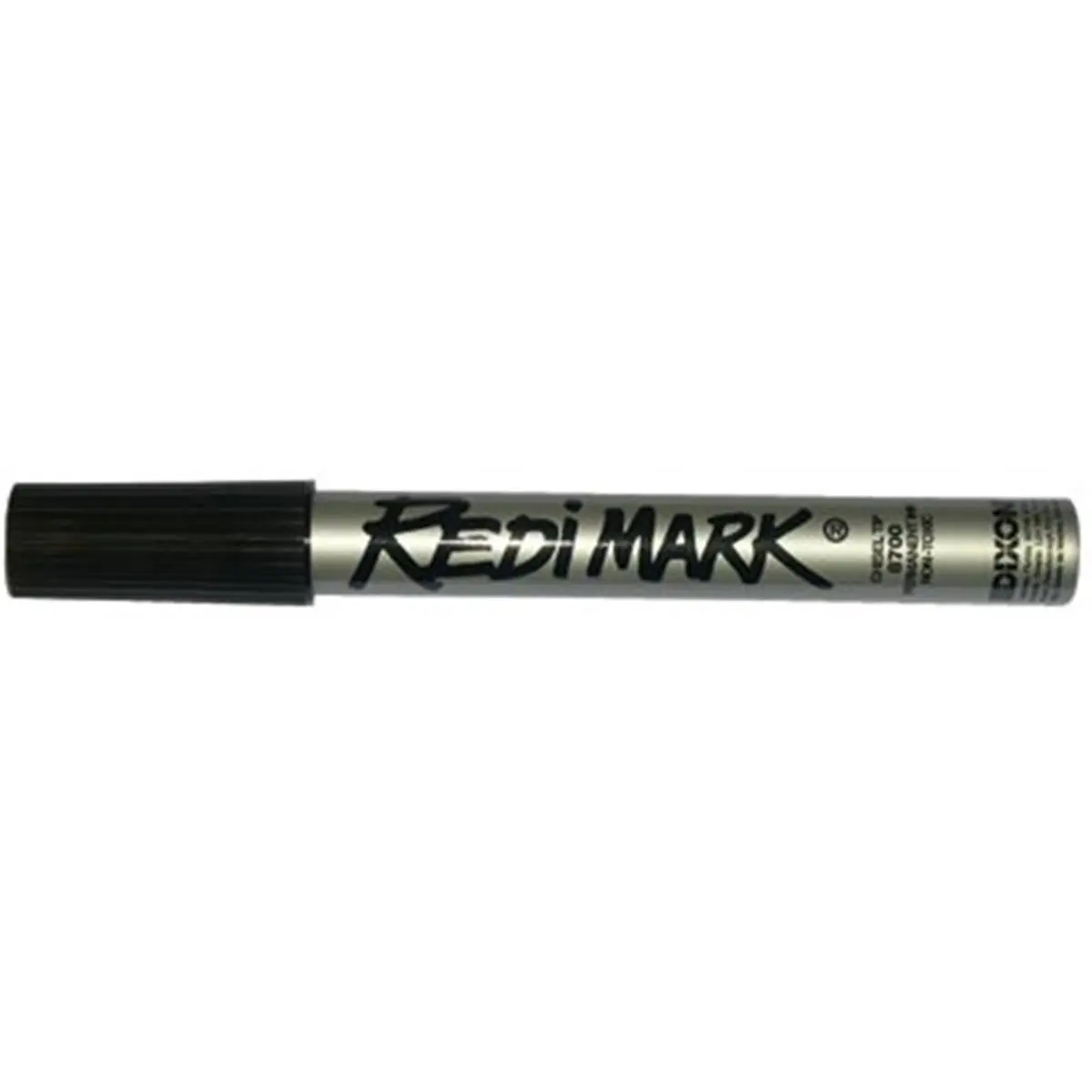 212 MAIN Dixon Ticonderoga 8717 Leak-Proof Permanent Mark Pen - 6 in. Metal Barrel, Black Chisel Tip Redimark Writing Tool for Scrapbooking, DIY Hobbies, Bulk Markers