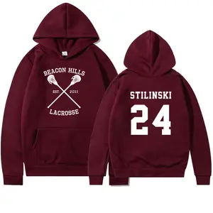 Teen Wolf Hoodie Beacon Hills Lacrosse Hoodie Stilinski 24 Teen Wolf Hooded Sweatshirt Unisex Teen Wolf Hoodies - Double Sided