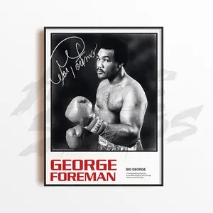 George Foreman Art Print, Boxing Art Print, Boxing Arts Wall Decor, Home Gym Decoration, Sports Gift, Boxing Fighter Poster