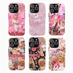 Dolly Parton Vintage Princess Collage Phone Case Pink Cute Aesthetic Cover Compatible with iPhone 11-17 Pro Max/Plus and Samsung Galaxy S23-25