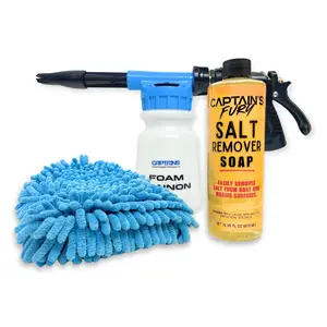 Salt Slayer Kit - Salt Remover Boat Soap - Foam Cannon - Wash Mitt - Boat Cleaning Kit