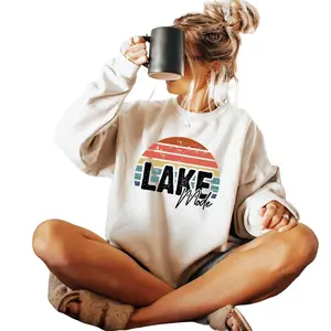 Lake Mode Sweatshirt, Retro Lake Party Shirt, Adventurer Hoodie, Lake Camping Baby Tee, Men's Vacation T-shirts, Travel Lover Gifts