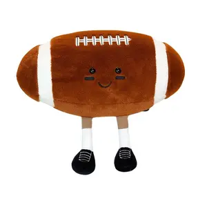 Adorable Rugby Plush Toy Doll with Foot Fur, Perfect Gift for Pet Owners, Dog Cat Chewing Toy, Holiday Present