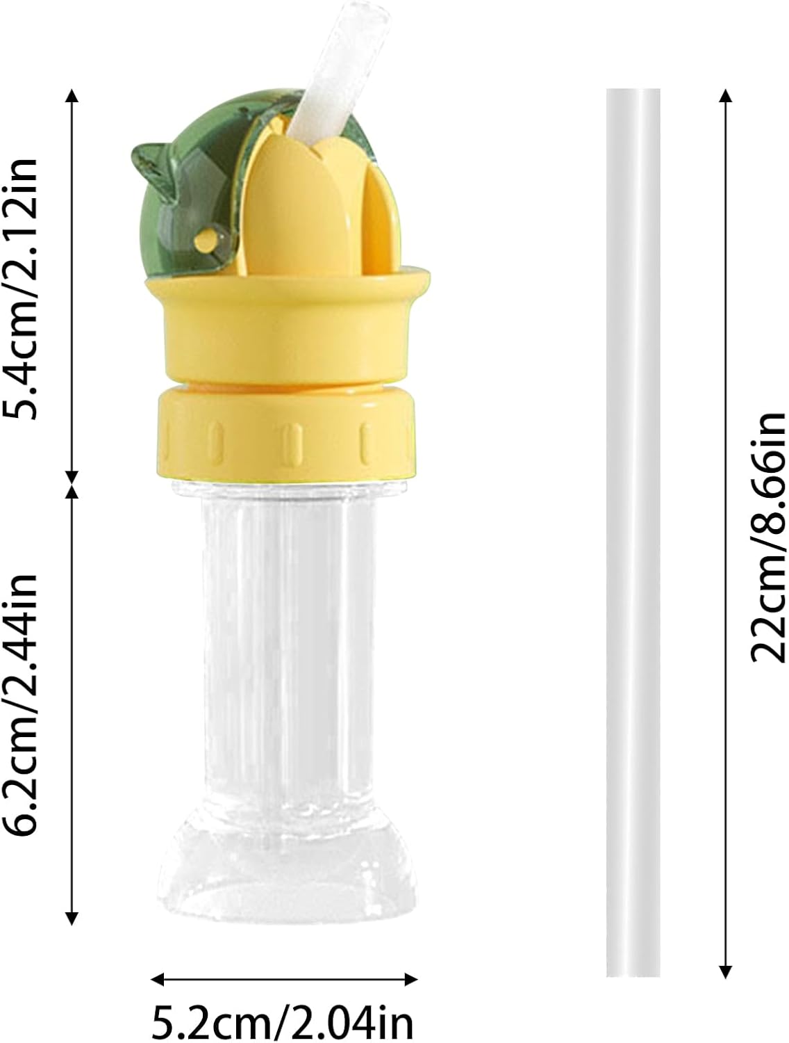 Reusable Children's Drink Bottle Straw Lid - 2-in-1 Washable Portable Spill-Proof Twist Cover Cap, Water Bottle Spout Adapter