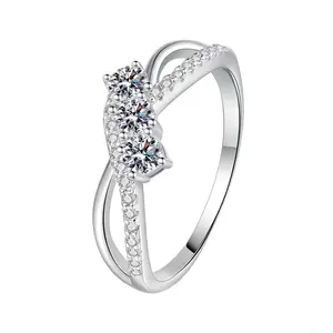 #88 (Infinity Ring) 925 Sterling Silver Synthetic Moissanite Ring