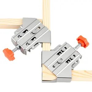 2PCS Stainless Steel Right Corner Clamp 90 Degree Angle Clip Fixer for Woodworking & Photo Framing Single Handle Secure Fixation Durable Precision
