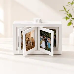 2x3 Rotating Flip Photo Frame for Instax Mini & Kpop Cards - Holds 24 Photos，Rotating Photo，360 ° rotating photo frame