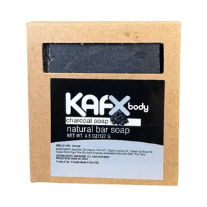 KAFX Body Charcoal Natural Soap Organic Cleansing Daily Blend with Shea 4.5 oz 127g Cruelty-Free Made in USA