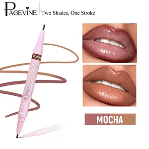 Quick Line Dual-Ended 2-in-1 Lip Liner - Two Colors in One, Vibrant Payoff, Smudge-Resistant Edge Lock, All-Day Wear, Sharp Tip for Precise Lining & Dotting, Professional Makeup Essential