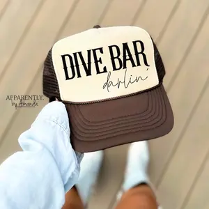 Dive Bar Darlin Trendy Adjustable Snapback Trucker Hat