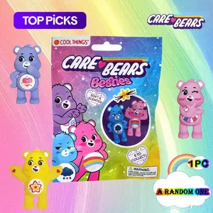 1PC Care Bears Officially Licensed 3D Cartoon Bear Series Mystery Blind Box Random One Character 8 Types Various Styles Colourful Bear Figurines Cosy Setting Christmas Decoration Gifts For Fans Friend Family #TOP PICKS