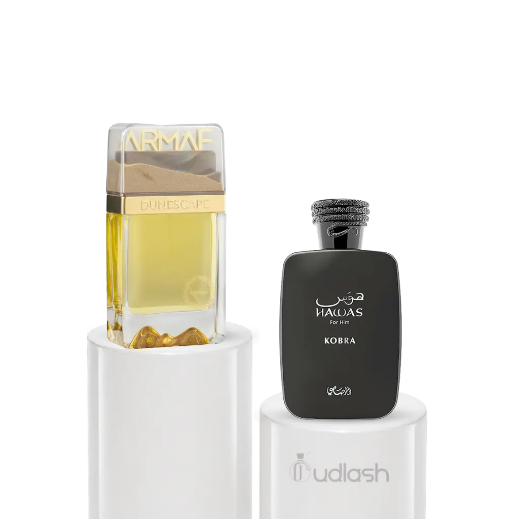 Oudlash Bundle | Armaf Dunescape + Hawas Kobra | Unisex Fragrance | 100ML - 3.4 OZ |  Ginger- Bergamot, Tangerine