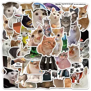 ( Free random 5 sticker) Funny meme Cat sticker