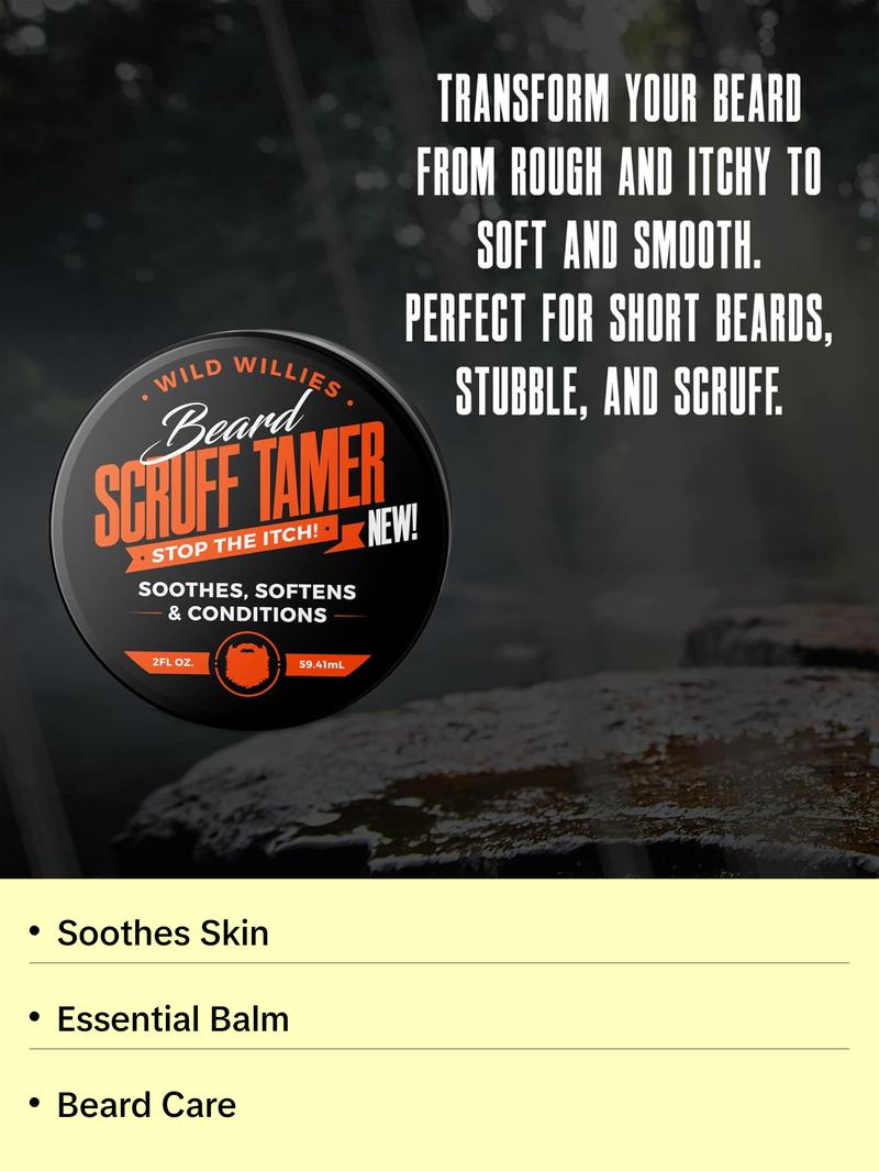 Wild Willies Beard Scruff Tamer - Original Product for Beard Care and Comfort. Moisturize your under beard!