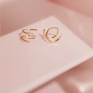 Adorn512 Large Twist Earrings- Lightweight 14k Gold Filled Hoop Earrings For Women, Unique Twisted Minimalist Jewelry Perfect For Everyday Wear, Office, Party, Or Casual Chic Look, Trendy Modern Design, Comfortable Fashion Accessory, Stylish Gift Idea