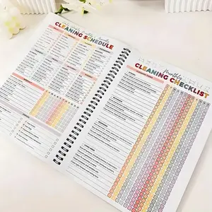 【ADHD Cleaning Planner】 A4 Size Daily Schedule & focus Checklist Notebook for Home Office & Dorm Use Durable Cover Smooth Pages Office Stationery Essential - Plannerbook