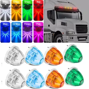 2PCS LED Big Watermelon Light Indicators Side Marker Lamp Turn Signal DRL Truck Glow Side Lights Strobe Signal Clearance Lights