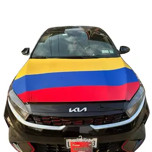 Colombia Flag Hood Cover Vibrant Yellow Blue Red Stripes for Car Hood Decoration Durable Quality Fit All Cars