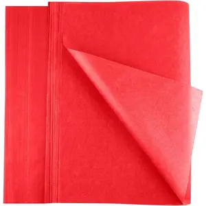 100 Sheets Red Christmas Tissue Paper -  Wrapping Paper for Xmas Presents, Crafts (14 x 20 Inch)