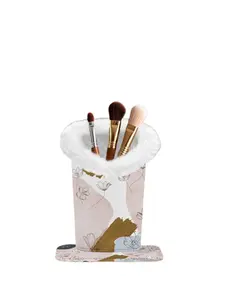 High-End Desktop Cosmetic Storage Tube, Soft Furry Lining, Magnetic Base, Durable Eyeglass Case, Vegan Leather Look, Portable Sunglasses Holder