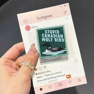 Stupid Canadian Wolf Bird Phone Grip, Hollander & Rosanov MagSafe Magnetic Phone Heated Rivalry, Team Hollanov, LGBT Hockey, Kindle MagSafe