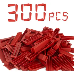 300 Pcs Tile Leveling Wedges Reusable Tile Wedges Suitable for 1/8" spacers, 1/16" spacers, 1/32" spacers Tile Leveling System, Tile Leveler Installation