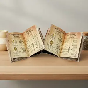 77 Page Witchcraft Grimoire Bundle, 2 Sets Multi-Color Paper Notebooks Travel Diary Notebook Daily Guided Journal with Moon Phase Shadow Book Herbal Spells for Modern Witches