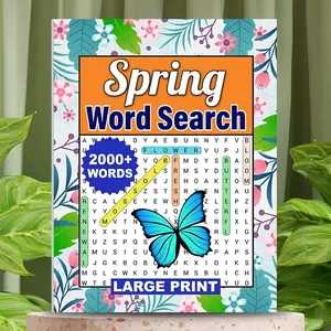 2026 Spring New Word Search Notebook, Casual Puzzle Book, Perfect for Commuting and Leisure, Family Interaction Choice (no Pen Included), Travel Diary Notebook