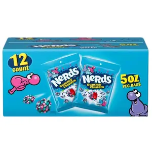 Nerds Gummy Clusters, Very Berry, 5 oz Peg Bag, 12 ct