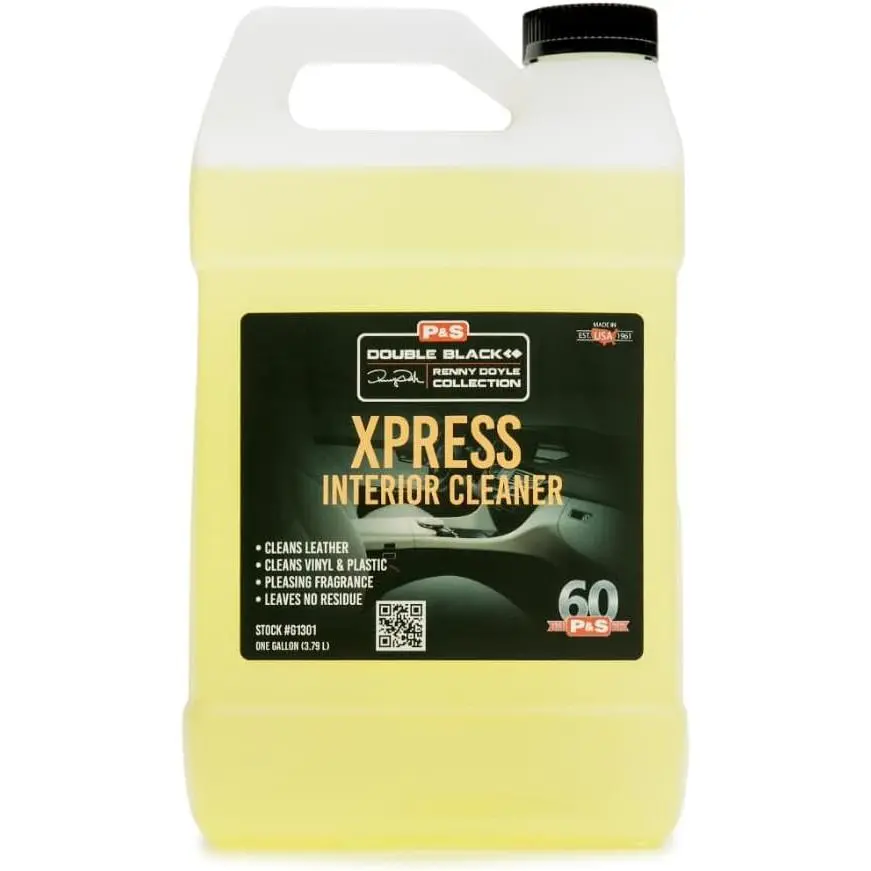 Xpress Interior Cleaner - 1 Gal Car Detailing Chemicals, Safe for Leather, Vinyl, Plastic & More, Removes Dirt, Grease & Oil, No Residue, Fresh Scent, No Dilution Needed, Ready-To-Use Car Upholstery Cleaner
