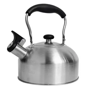 2L Stainless Steel Whistling Drinkware Tea Kettle, Stovetop Water Kettle with Heat-Resistant Handle, Dust-Proof Spout for Gas & Induction Cooktops