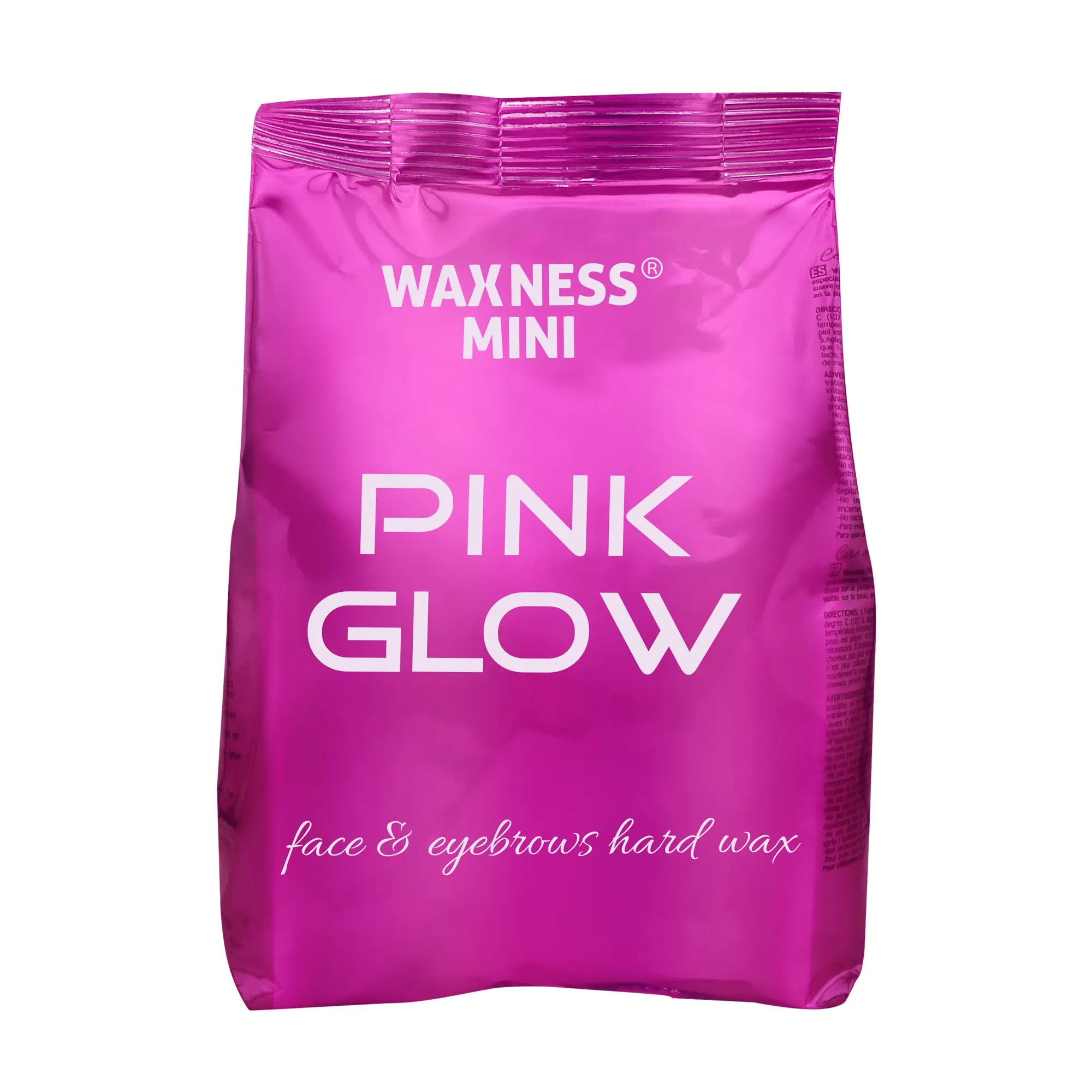 Waxness Pink Glow Hard Wax 0.88 lb / 400 g - For Hair Removal - Rosin and Scent Free - Demi Creamy - Made in Italy