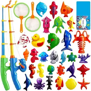 Magnetic Fishing Game Toy Set for Kids | Fun Water Play with Rod, Net & Floating Sea Animals | Bath, Pool & Outdoor Activity Toy for Ages 3–8