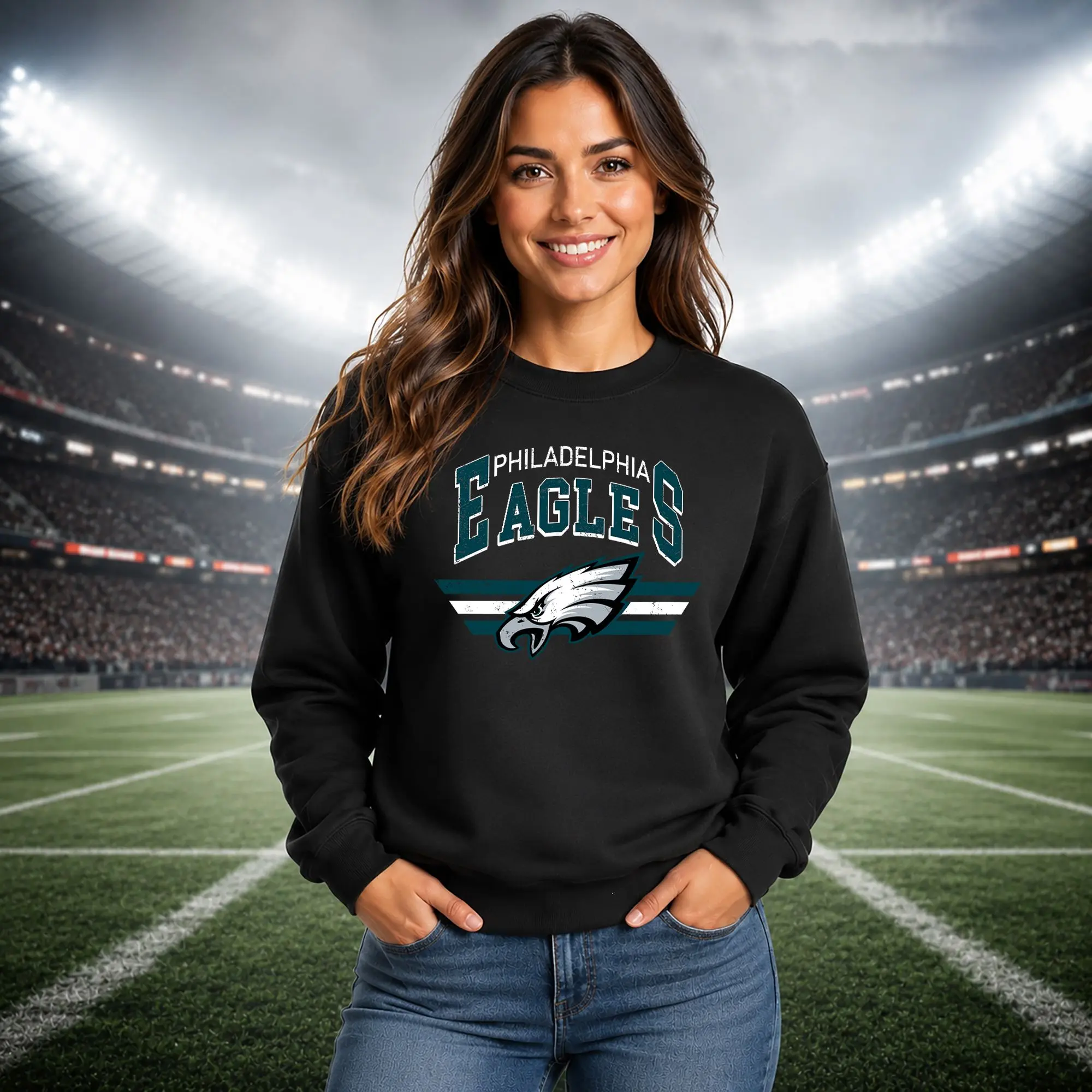 Vintage Philly Football Sweatshirt, Philadelphia Game Day Crewneck, Retro Football Fan Gift