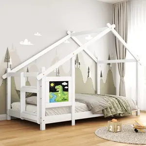 Sturdy Bed Frame - Heavy Duty King Platform with Reinforced LVL Slats, 350lbs Support, Modern Minimalist Design, No Box Spring Required