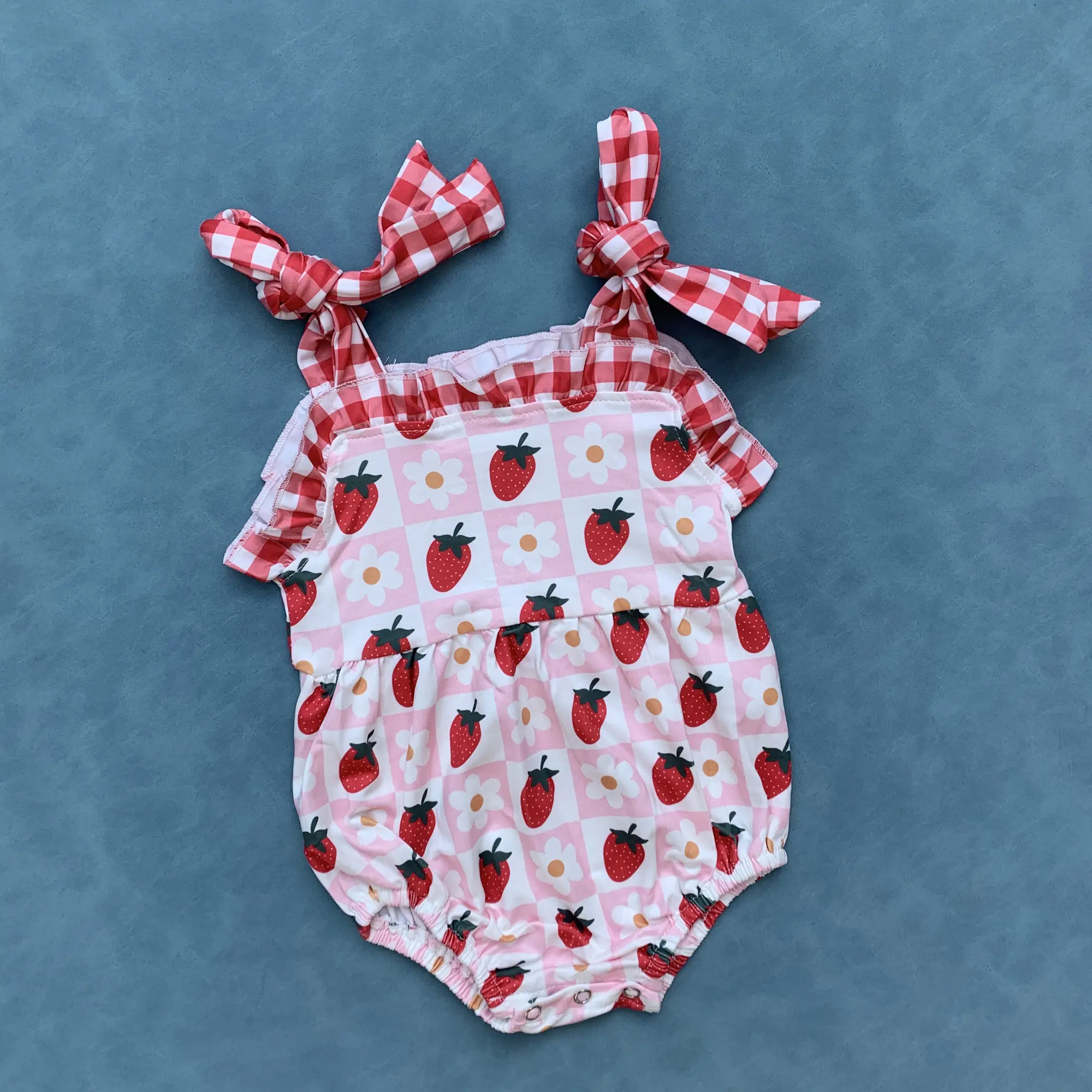 Infant baby girls strawberry summer romper Infant baby girls strawberry summer romper