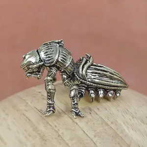 Vintage Brass Animal Figurine, Beautiful Four-Legged Insect Ornament, Handmade Home and Office Decor